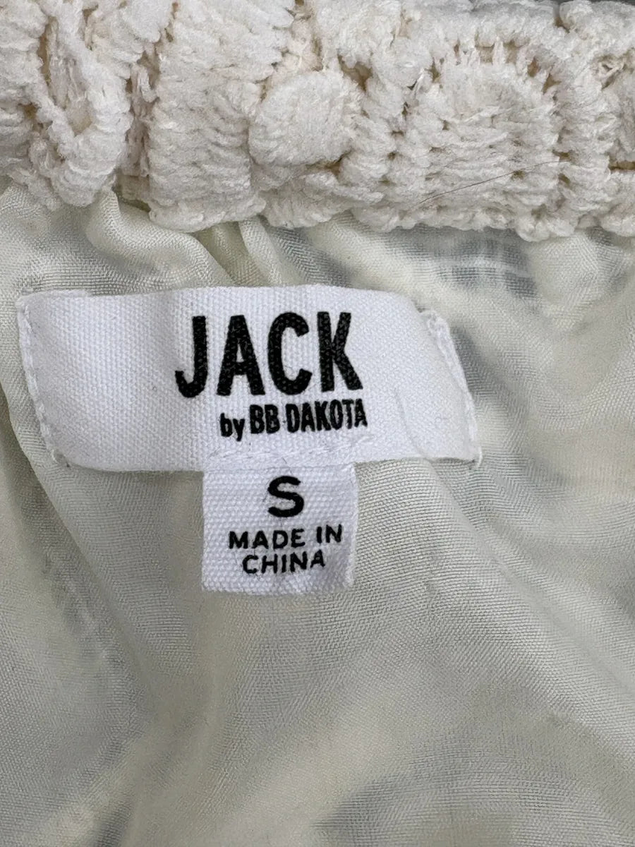 Jack by BB Dakota Crochet Lace Mini Skirt Cream - tag