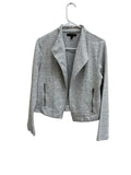 Banana Republic Tweed Moto Blazer Grey - front