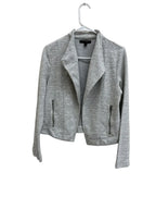 Banana Republic Tweed Moto Blazer Grey - front