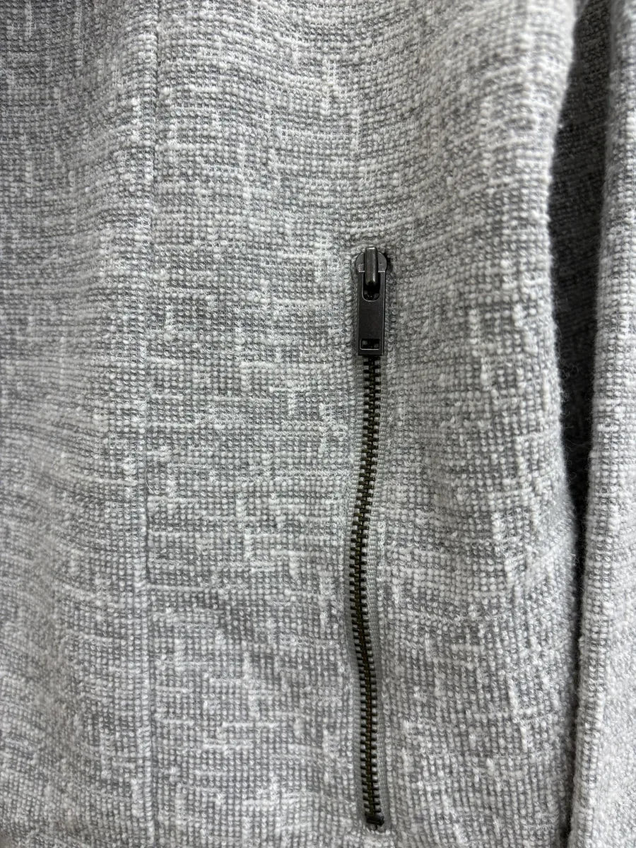 Banana Republic Tweed Moto Blazer Grey - detail