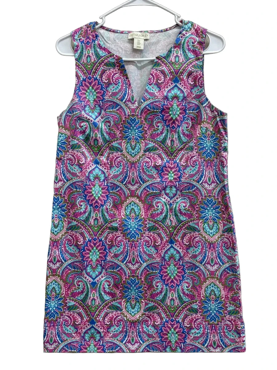 Cynthia Rowley Paisley Print Shift Dress Pink - front