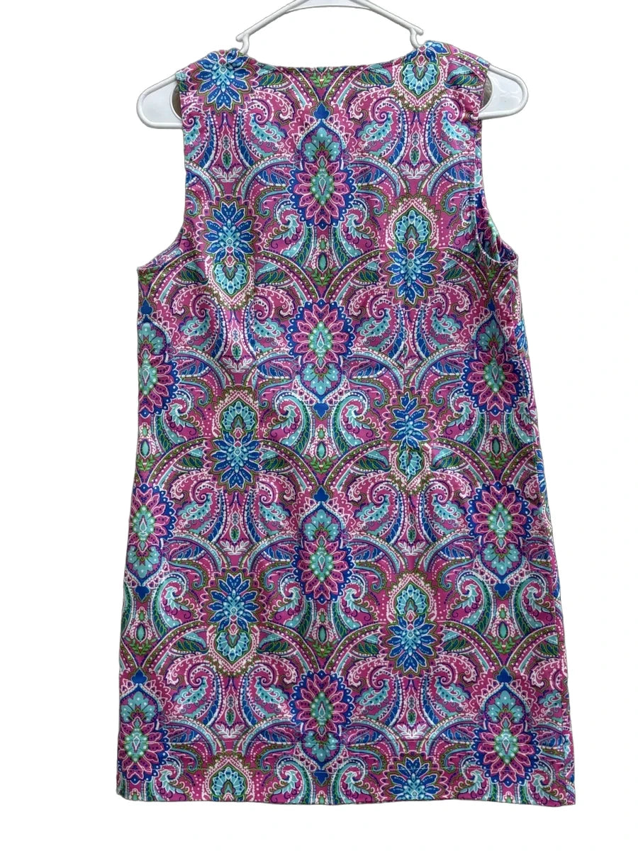 Cynthia Rowley Paisley Print Shift Dress Pink - back