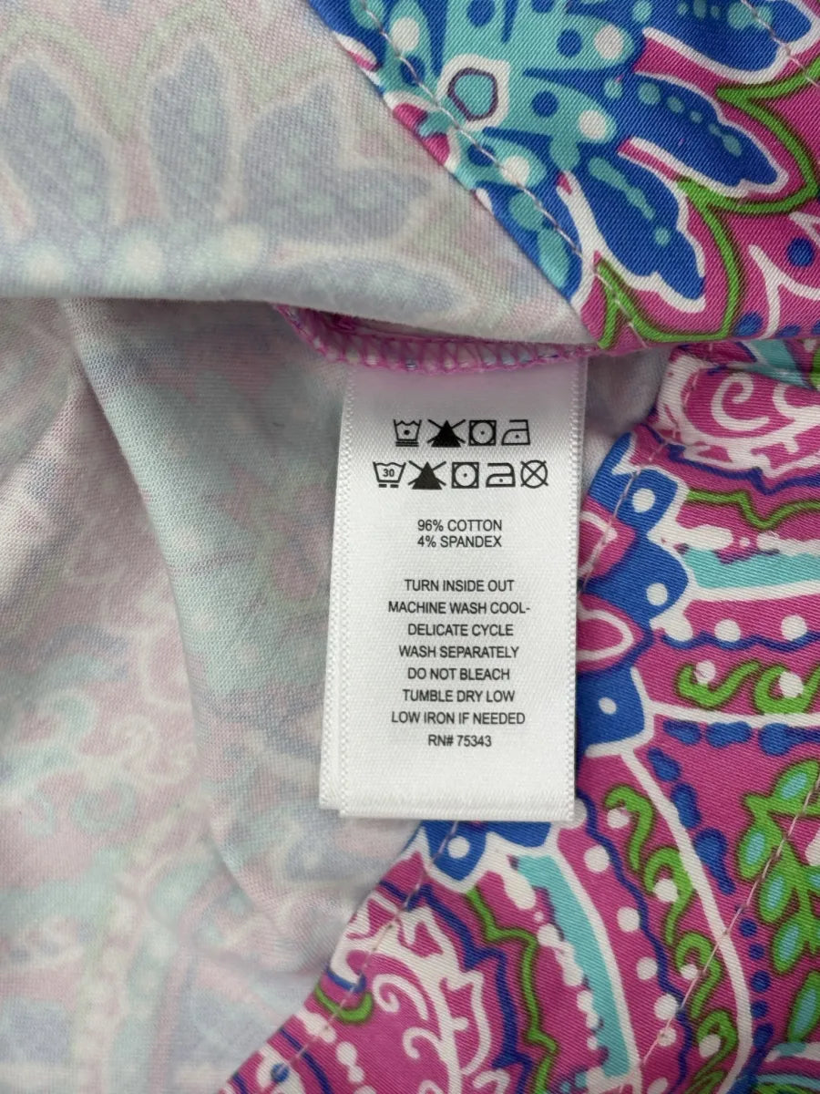 Cynthia Rowley Paisley Print Shift Dress Pink - label