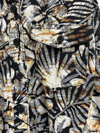 Millenium Tropical Leaf Print Sleeveless Shirt Dress - detail