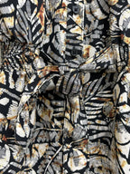 Millenium Tropical Leaf Print Sleeveless Shirt Dress - detail