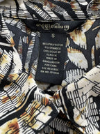 Millenium Tropical Leaf Print Sleeveless Shirt Dress - tag