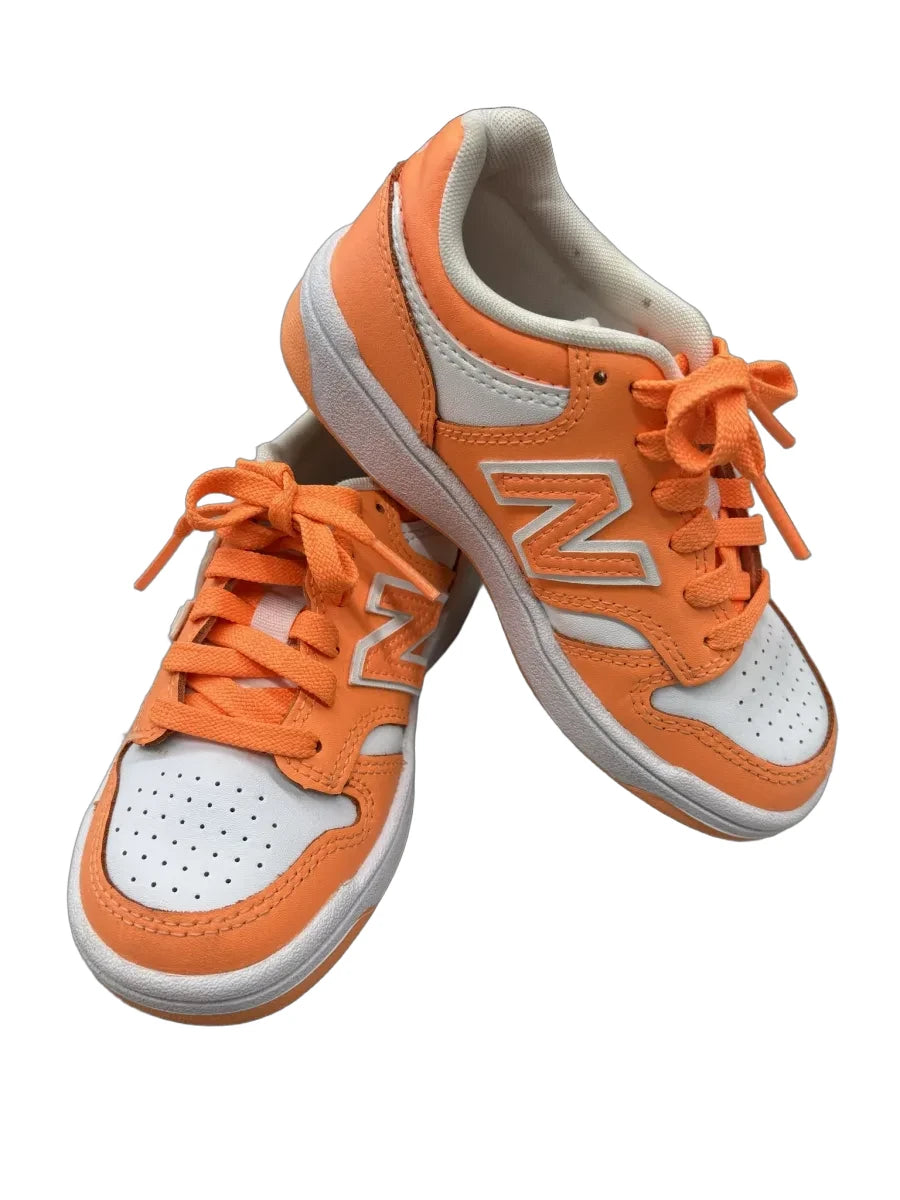 New Balance 480 Kids Sneaker Orange White - front