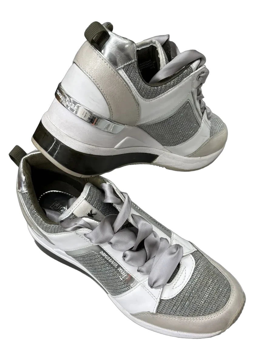 Michael Kors Glitter Mesh Running Sneaker Silver - detail