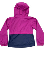 Columbia Colorblock Hooded Rain Jacket Fleece Lining XL - back