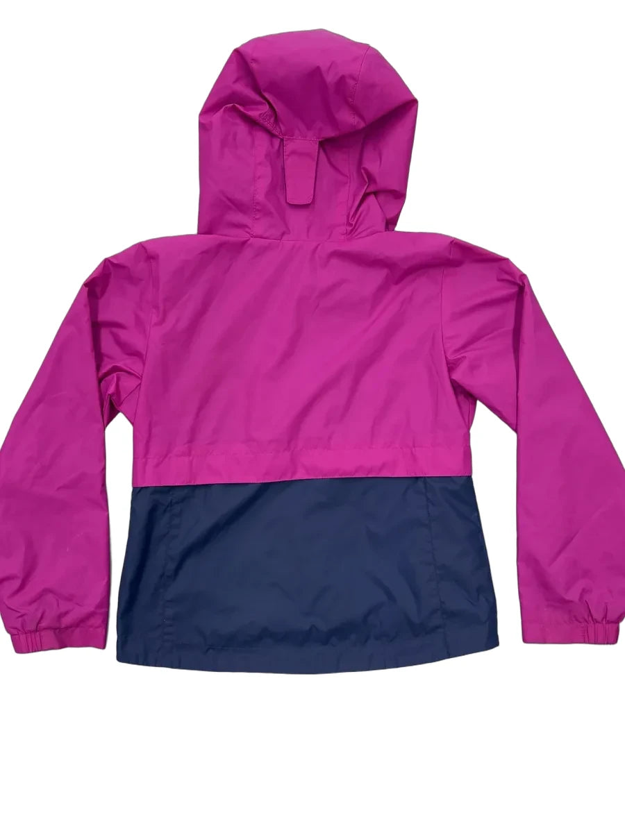 Columbia Colorblock Hooded Rain Jacket Fleece Lining XL - back