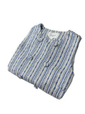 Pomander Place Striped Tweed Sleeveless Mini Dress Blue - front