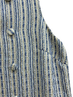 Pomander Place Striped Tweed Sleeveless Mini Dress Blue - detail