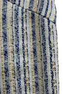 Pomander Place Striped Tweed Sleeveless Mini Dress Blue - fabric