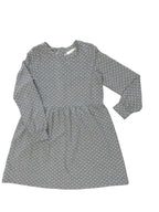 LOFT Gray Polka Dot Long Sleeve Dress Size S - front
