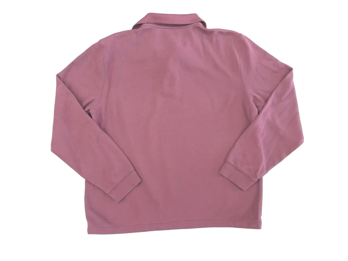 L.L.Bean Cotton Polo Long Sleeve Shirt Mauve - back