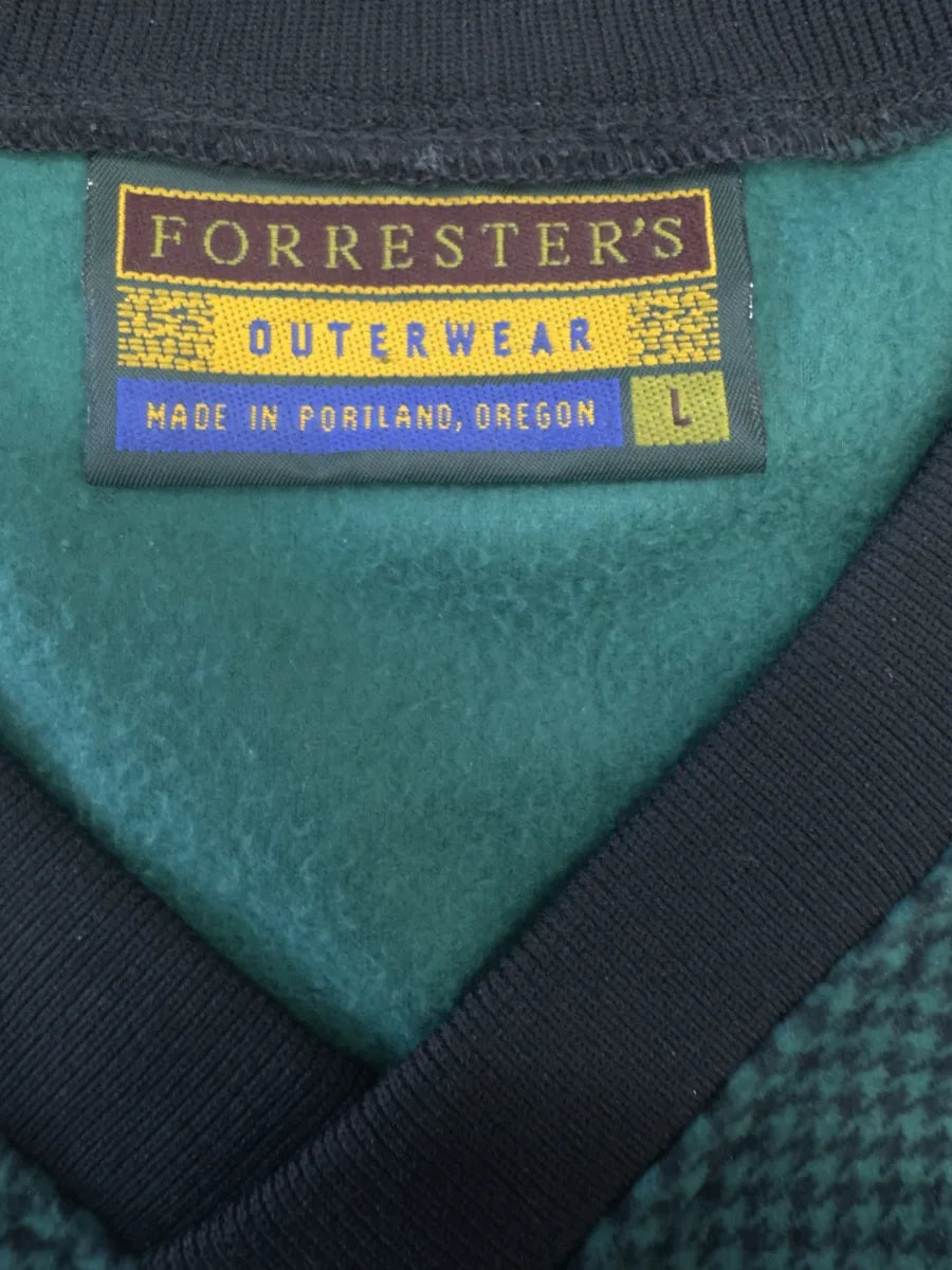 Forrester's Outerwear Houndstooth Fleece-Lined Vest - tag