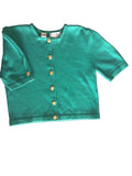 Jos. A. Bank Teal Cotton Knit Cardigan Sweater - front