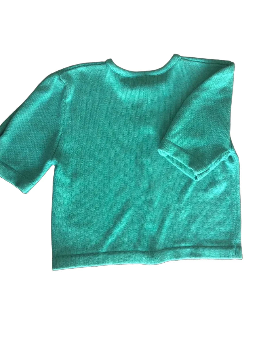 Jos. A. Bank Teal Cotton Knit Cardigan Sweater - back