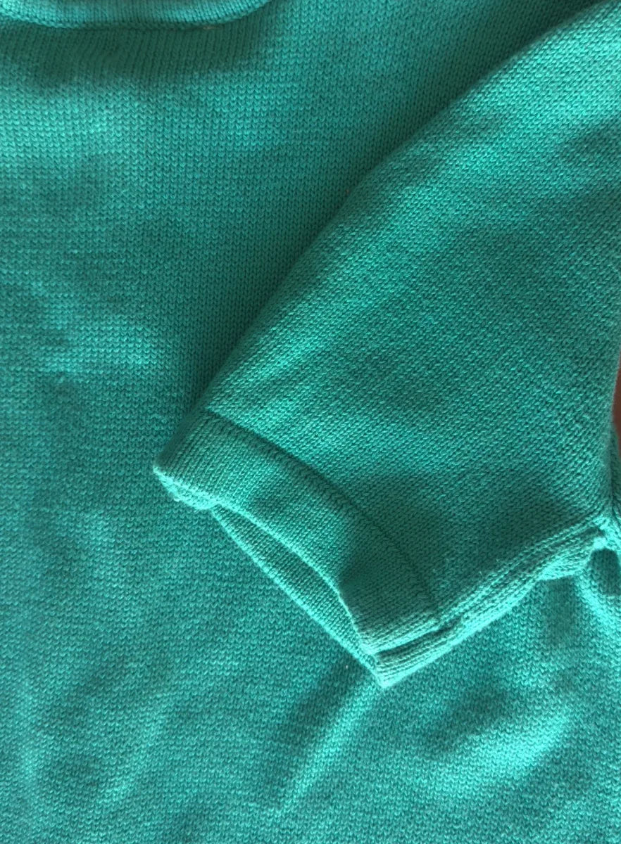 Jos. A. Bank Teal Cotton Knit Cardigan Sweater - detail