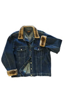 Standard Redefined Denim Jacket Faux Fur Lining Patchwork - front