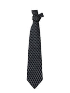 Dolce & Gabbana Geometric Silk Tie Black Gray - front