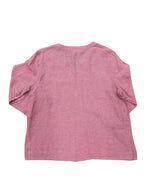 Liz Claiborne Pink Linen Cotton V-Neck Top - back