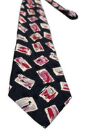 Signor Angelo Abstract Postage Stamp Silk Tie - detail