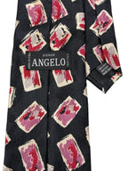 Signor Angelo Abstract Postage Stamp Silk Tie - back