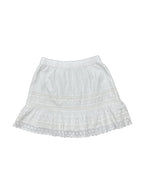 LOFT White Eyelet Lace Mini Skirt - front