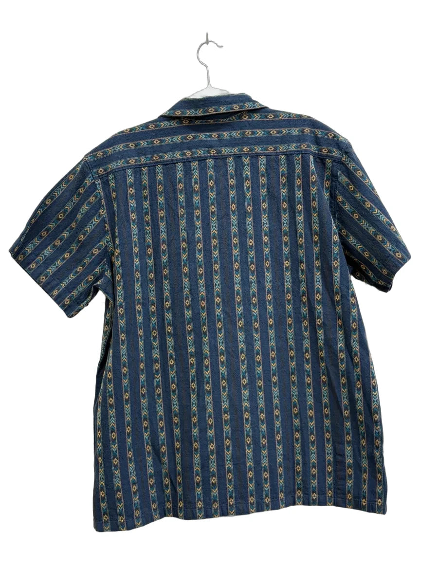 prAna Slim Fit Aztec Stripe Organic Cotton Button-Up Shirt