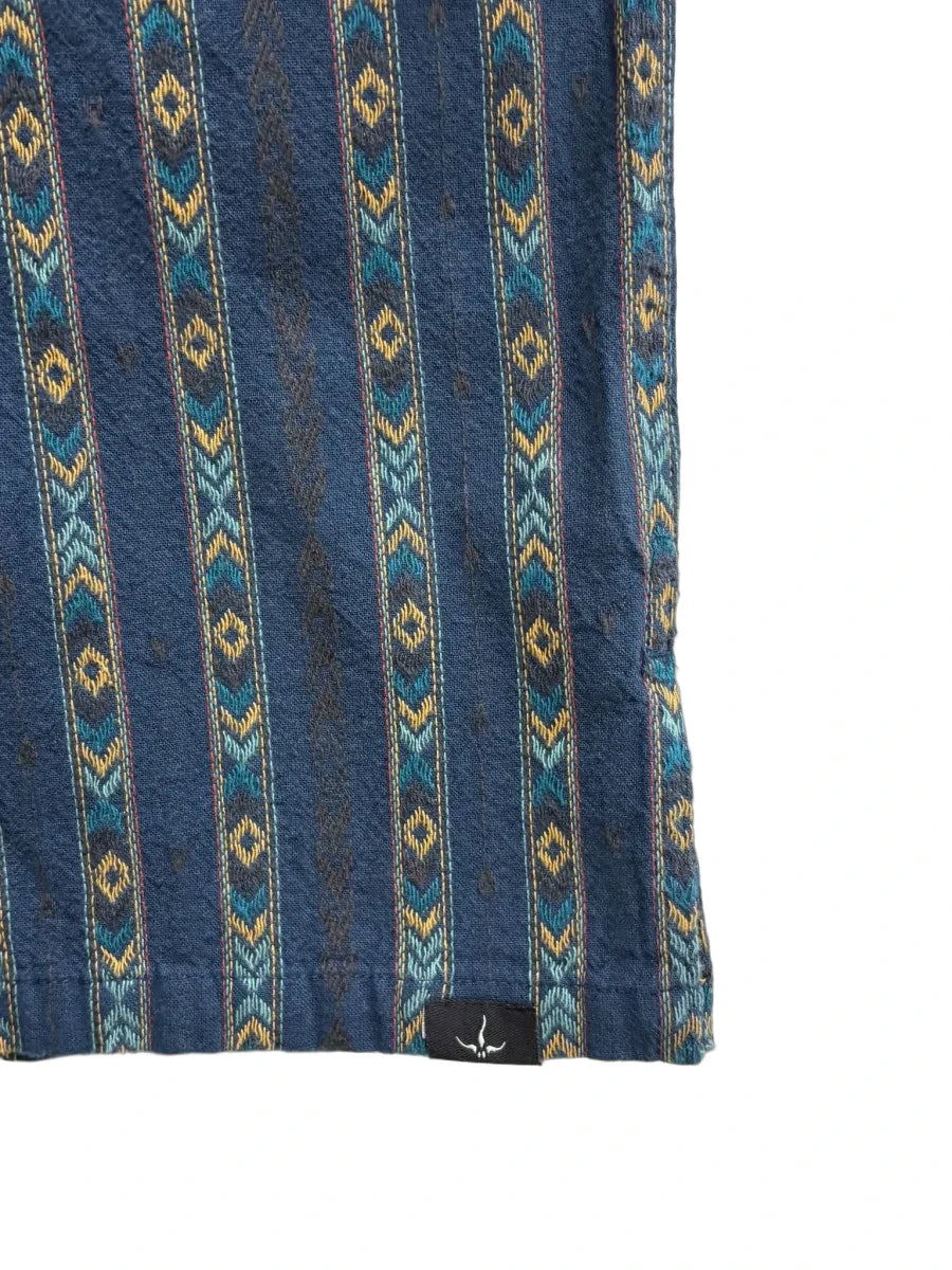 prAna Slim Fit Aztec Stripe Organic Cotton Button-Up Shirt - detail