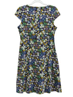 Toad&Co Floral Print Short Sleeve Dress Navy