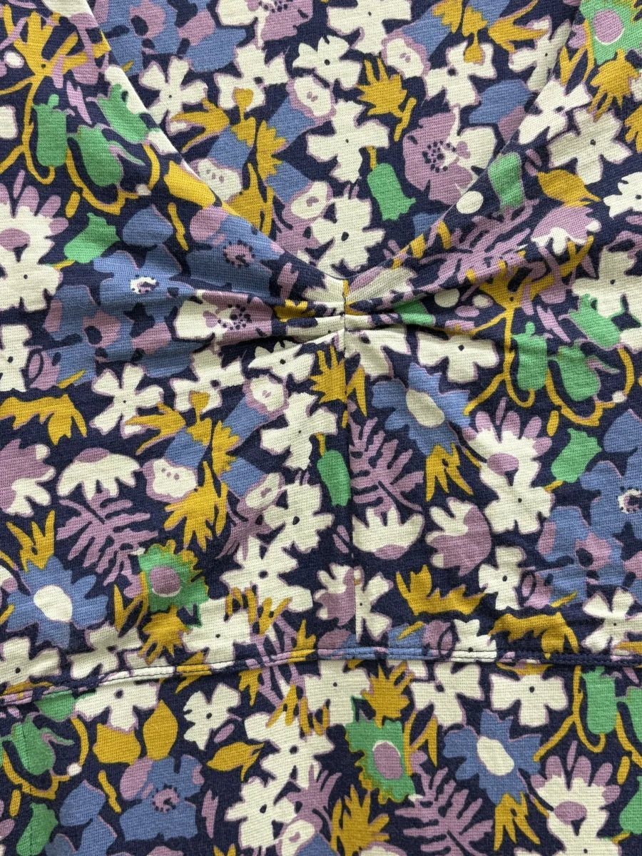 Toad&Co Floral Print Short Sleeve Dress Navy - detail