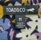 Toad&Co Floral Print Short Sleeve Dress Navy - label