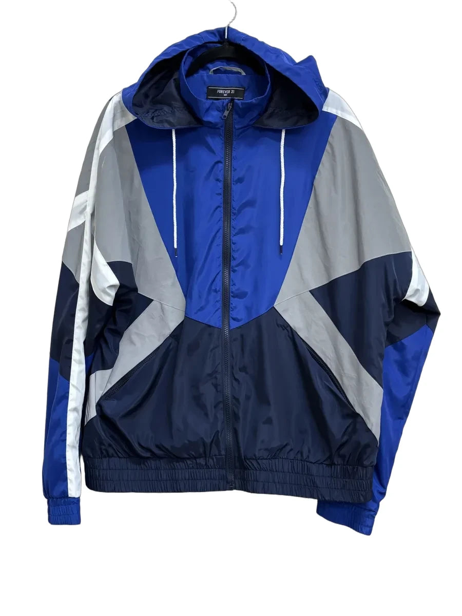 Forever 21 Color Block Windbreaker Jacket XL - front