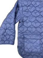 Forever 21 Heart Quilted Puffer Jacket Blue XL - detail