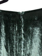 Madewell Velvet Mini Dress Dark Green - detail