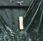 Madewell Velvet Mini Dress Dark Green - label