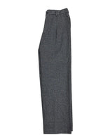 Uniqlo Herringbone Tweed Pleated Trousers Grey - front