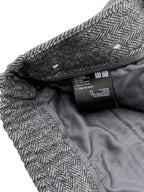 Uniqlo Herringbone Tweed Pleated Trousers Grey - tag
