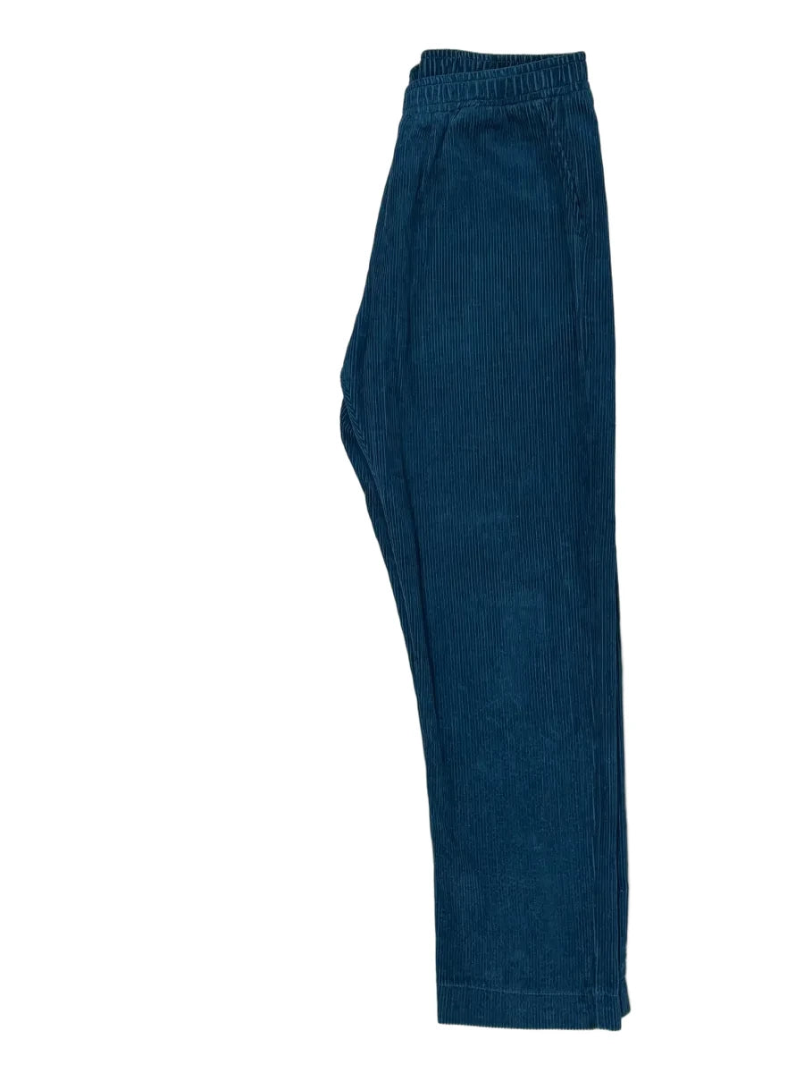 boohooMAN Corduroy Wide Leg Pants Teal - front