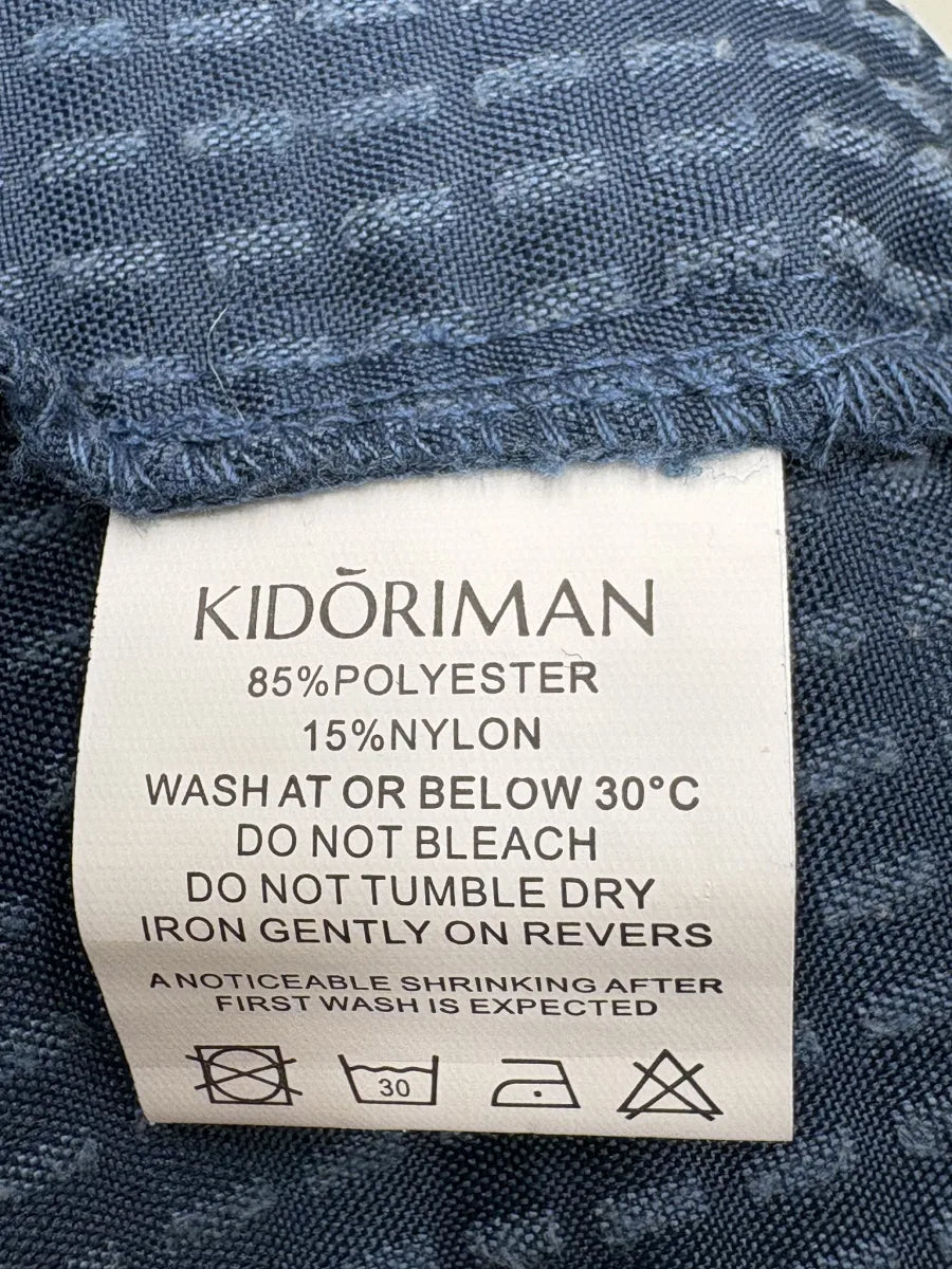 Kidoriman Textured Jogger Pants Blue - tag