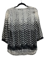 Calvin Klein Chevron Print Blouse Black - back