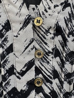 Calvin Klein Chevron Print Blouse Black - detail