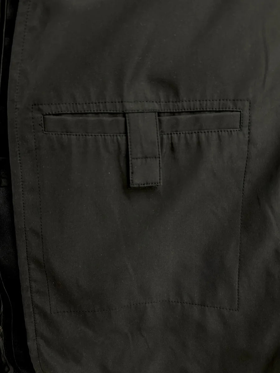 Kenneth Cole New York Black Polyester Long Coat - detail