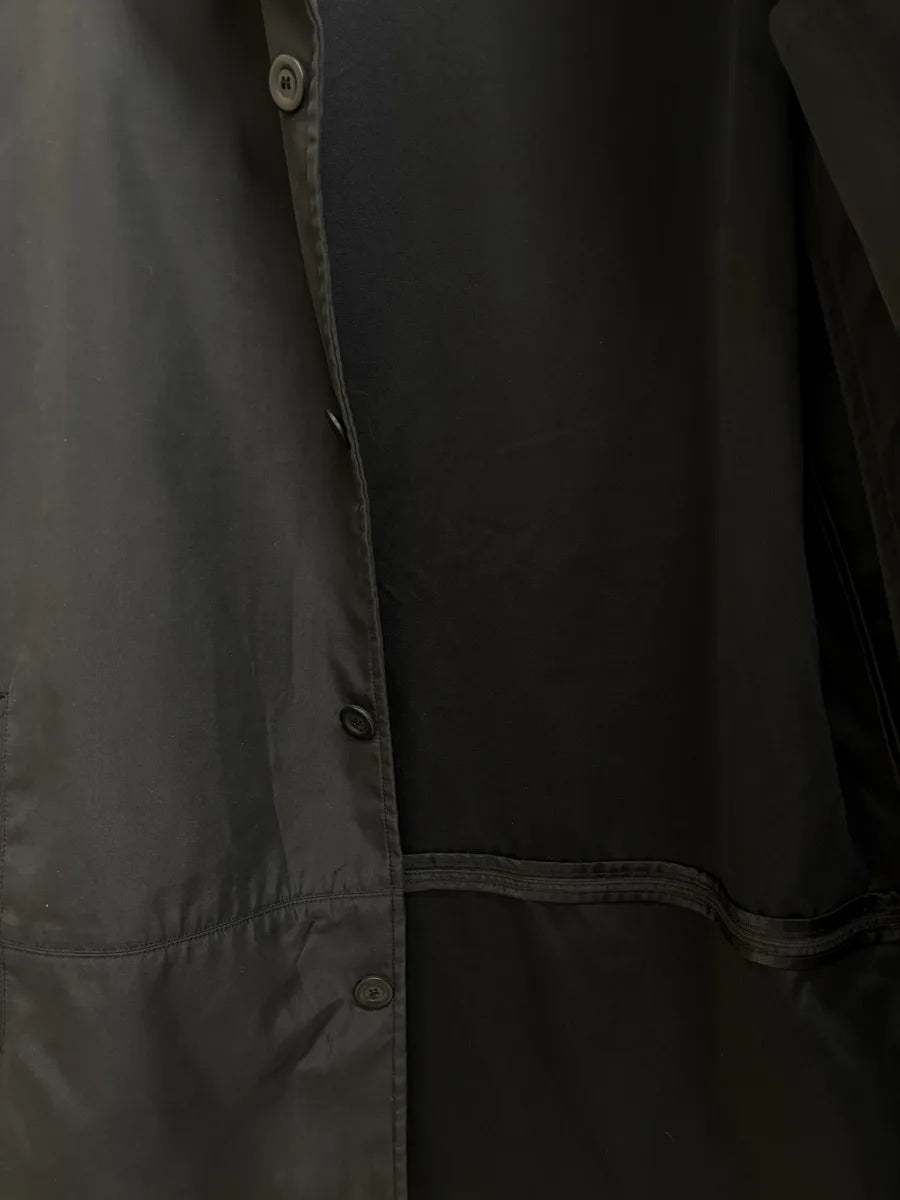 Kenneth Cole New York Black Polyester Long Coat - detail