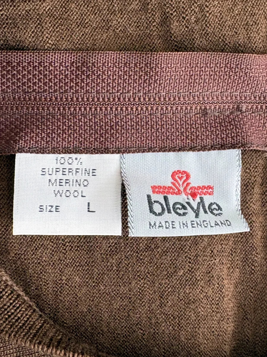 Bleyle Brown Short Sleeve Knit Top Back Zip - tag