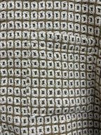 Nova Men Geometric Textured Shirt Jacket Tan Cream - fabric