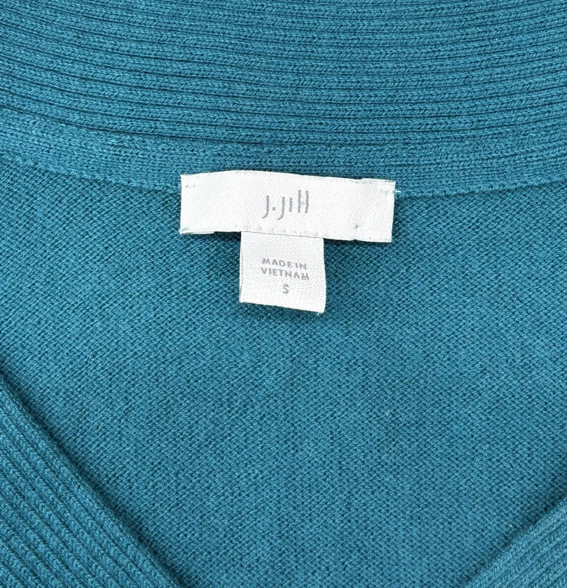 J. Jill Teal V-Neck Knit Sweater Small - tag