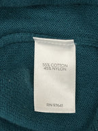 J. Jill Teal V-Neck Knit Sweater Small - label